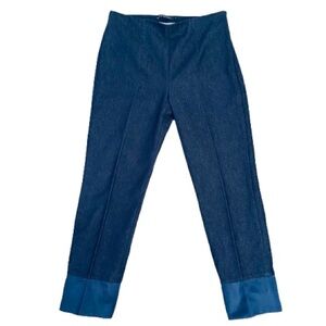 Joeffer Caoc Dark Wash Tapered Denim Pants - Contrast Cuff & Zipper - Size 9